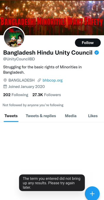 rishibagree's tweet photo. Twitter suspended Two verified handles for highlighting atrocities on Hindus in Bangladesh. https://t.co/45WOXAZKsi