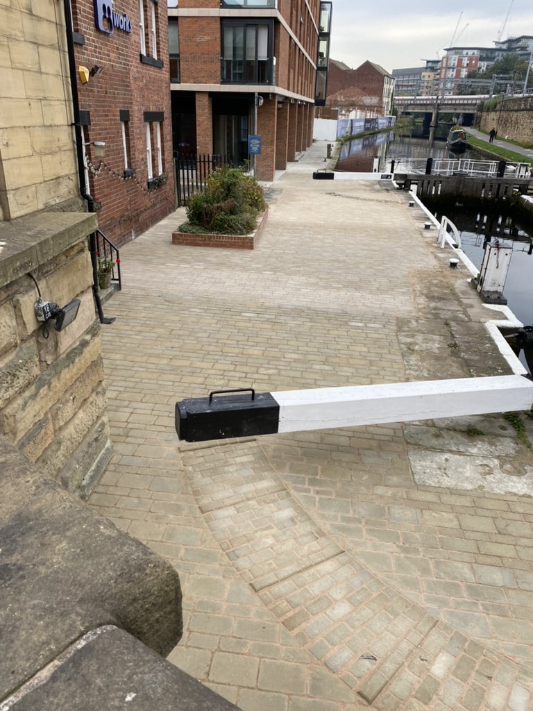 SCLYork's tweet photo. Last few square metres of paving laid adjacent to the Lock Keepers Cottage on the Mustard Wharf development. More photos coming soon to our website. https://t.co/sM5RzOOglp