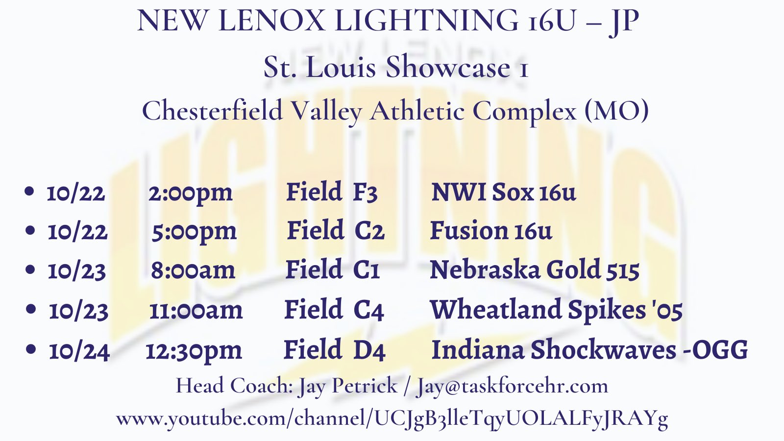New Lenox Lightning -16U JP on Twitter: "Hitting the road this weekend ...