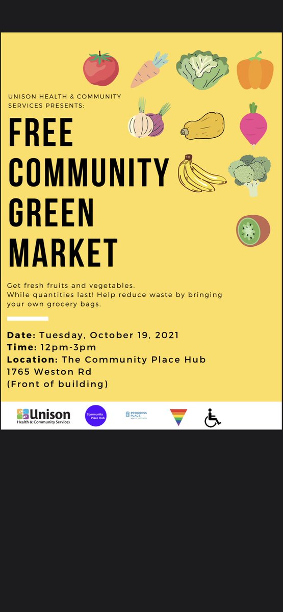 Community Place Hub (@wmdhub) on Twitter photo Come by and grap free produce happening now in partnership with Unison <a href="/UnisonHCS/">Unison Health & Community Services</a> @FaisalHassanNDP <a href="/Progress_Place/">Progress Place</a> <a href="/WMDHUB/">Community Place Hub</a> <a href="/cityoftoronto/">City of Toronto π¨π¦</a> Come by and grap free produce happening now in partnership with Unison <a href="/UnisonHCS/">Unison Health & Community Services</a> @FaisalHassanNDP <a href="/Progress_Place/">Progress Place</a> <a href="/WMDHUB/">Community Place Hub</a> <a href="/cityoftoronto/">City of Toronto π¨π¦</a>