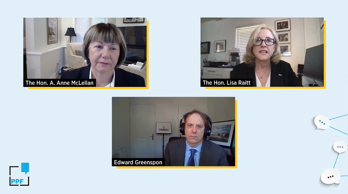 ppforumca's tweet photo. JOIN US LIVE: Currently, discussing growth and productivity at the #PPFGrowthSummit Public Webinar with The Hon. A. Anne McLellan & The Hon. @lraitt. Direct link to live webinar: https://t.co/wqt9Dx1Fm7 https://t.co/xChyVbm3qz