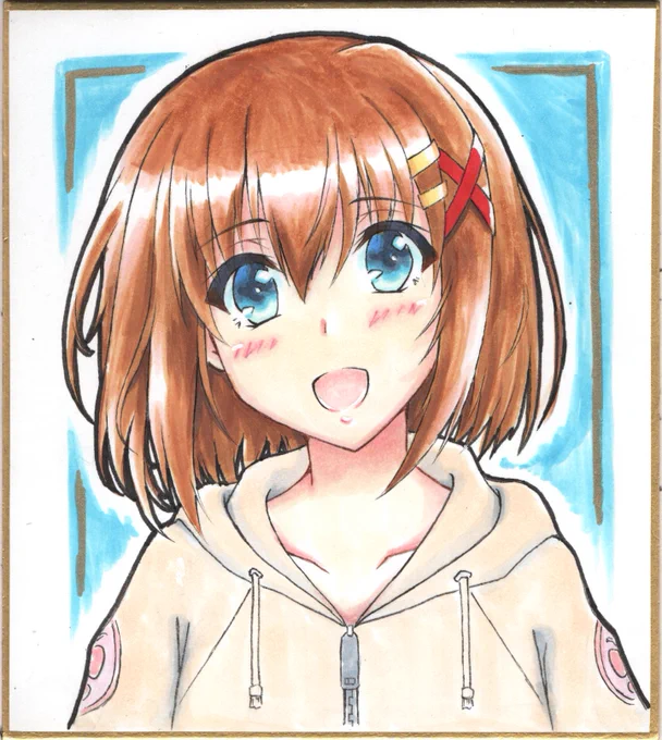 はやてちゃん完成です(`・ω・')

ちょっと髪の毛を盛りすぎたかもしれませんが
目のサイズ感はいい感じになったような気がしてます
(≧◇≦) 