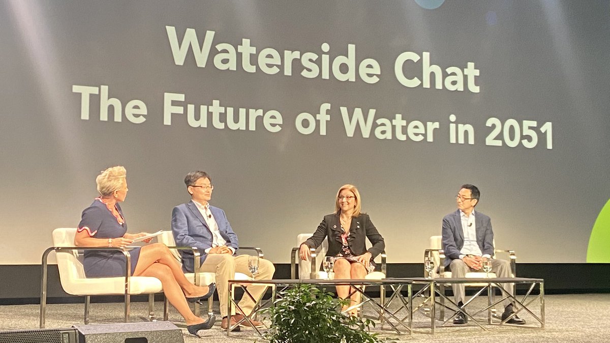 travisloopWEF's tweet photo. This conversation is delightful for a water wonk like me… Fascinating to hear how much the panelists believe the health of the planet, climate change, and population growth will influence the future of water and work in our sector. Sorry if you’re missing this! https://t.co/TT81zZU9zi