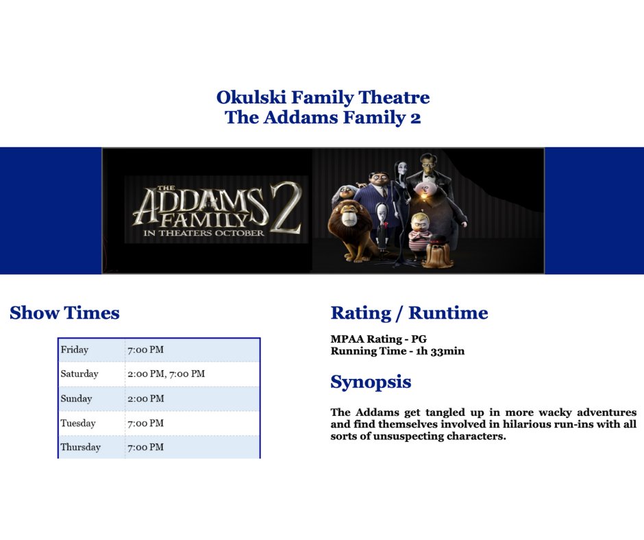 Here's what's showing at the Windmill Pointe Park movie theaters from October 22nd through 28th. Ticket prices are as follows:

Matinee (before 5:00pm):
$7.00 for all

All other shows:
Adults: $10.00
Ages 12 and under: $8.00
Ages 60 and over: $8.00