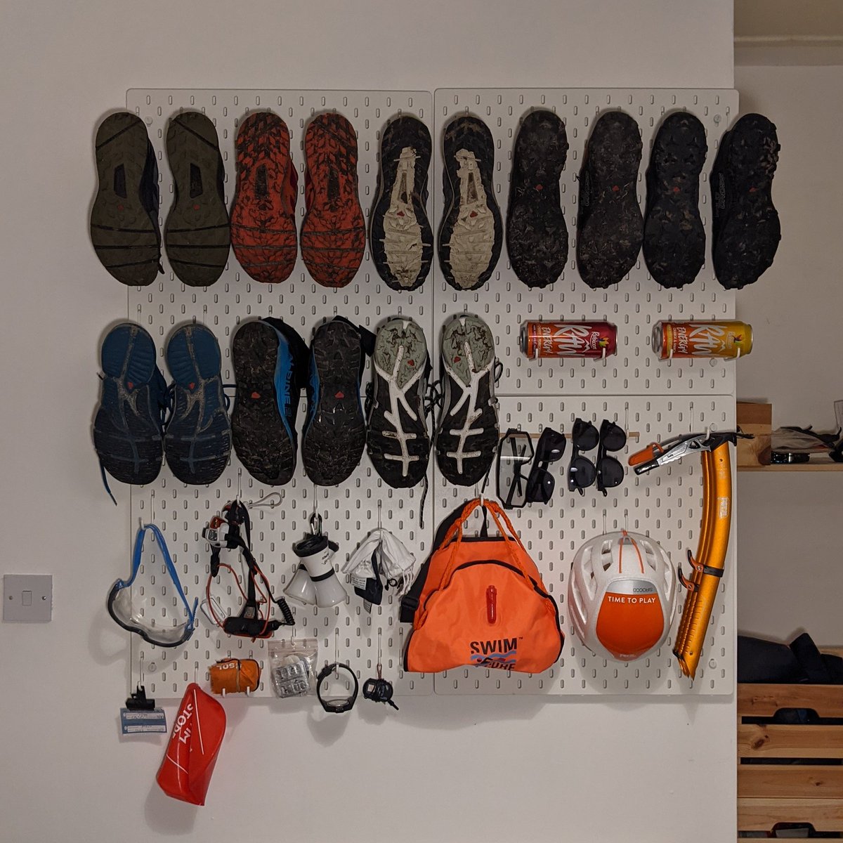 The Autumn/Winter pegboard setup is complete! Let's see what this season throws at us! @SalomonSports <a href="/SwimSecureUK/">Swim Secure</a> <a href="/Petzl/">Petzl</a> <a href="/RubiconRAW/">Rubicon RAW Energy</a>