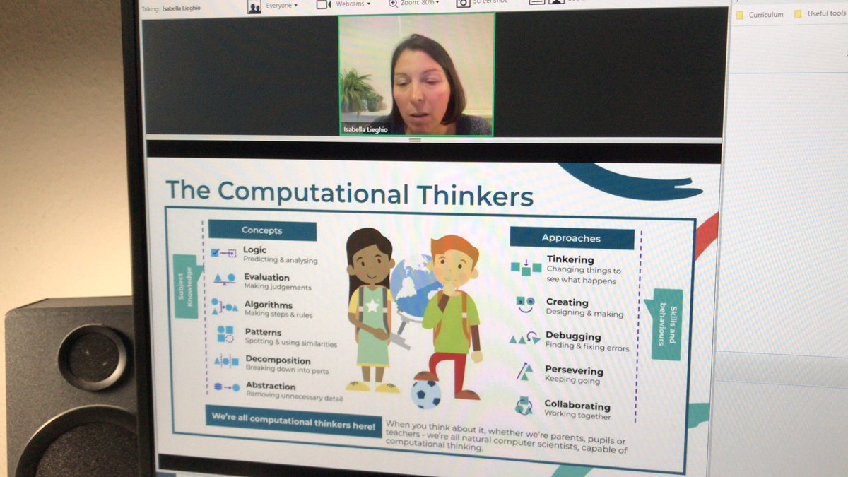 Great to hear <a href="/iconlearningict/">Isabella Lieghio</a> talking about the @BarefootComp resources at this afternoon’s #casinspire webinar #caschat <a href="/CompAtSch/">Computing at School</a> #computing
