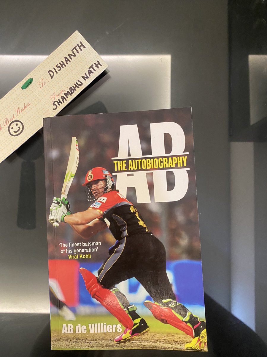 DishanthUllal58's tweet photo. Thank you @2shambhunath, this is something very thoughtful! The story that’s very special to me personally ! @ABdeVilliers17 #ABtheAutobiography #Greatman https://t.co/ZhPJPlwlzr
