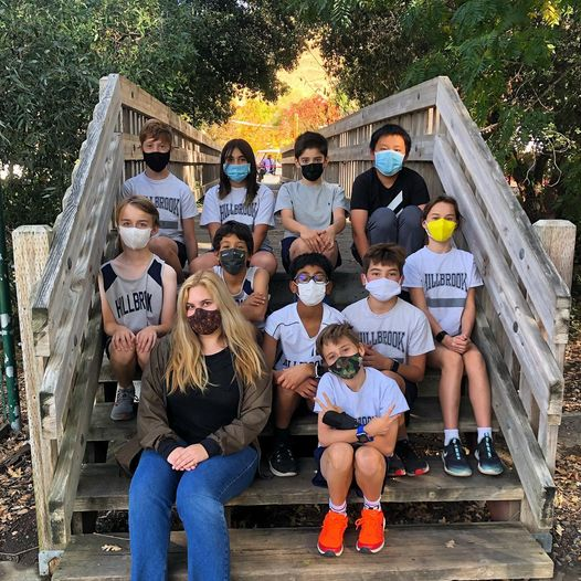 HillbrookSchool's tweet photo. Meet the fastest feet at Hillbrook: our Cross Country squad, led by the amazing Coach Caity! We snagged a quick photo before they were off and running at their final meet yesterday. #CubUp 👟💙🐻 https://t.co/mk5rezKhZ2
