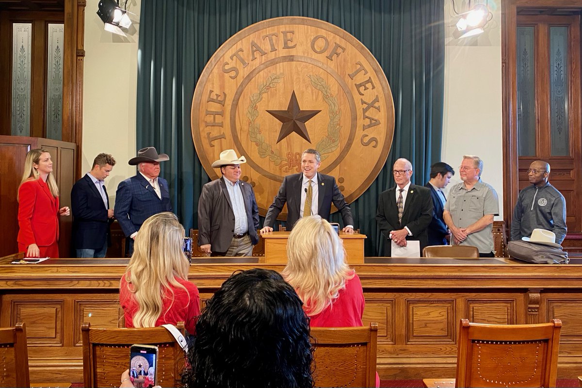 brianeharrison's tweet photo. Spoke at press conference this morning with @CoalitionTexas on the need to protect Texan's liberty against Biden's imminent vaccine mandate and how my bill, the Texas COVID Freedom Act, would do that! #HD10 #txlege #HB168 https://t.co/H41qZU1PdQ