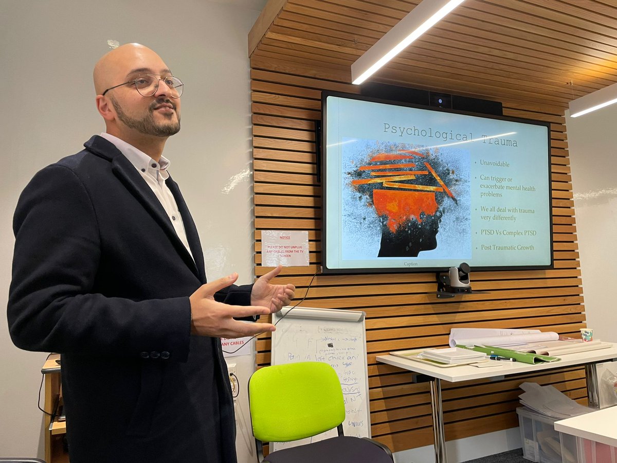 drfnaqvi's tweet photo. Psychological Trauma and Mental Health presented at Trafford General Hospital The Birthplace of the #NHS  (First NHS Hospital) and also where I did my first psychiatry placement as a core psychiatry trainee https://t.co/HJMlTo8Zpz