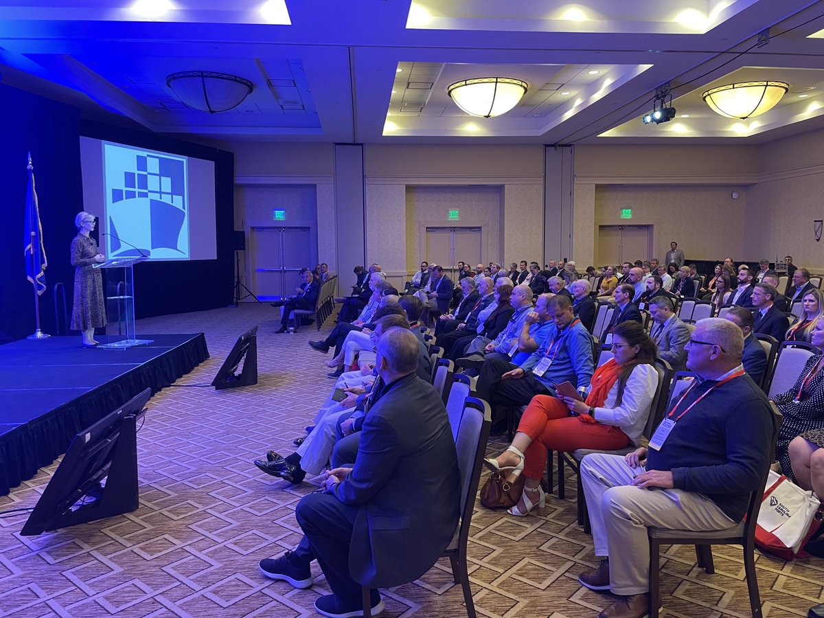 PeterTirschwell's tweet photo. Live events returning! This is the South Carolina International Trade Conference today hearing FMC Commissioner Rebecca Dye #SCITC https://t.co/6DS7tKmoD6