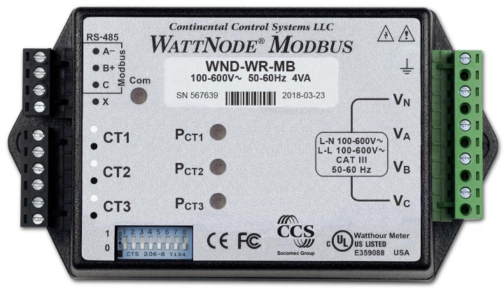 AimDynamics's tweet photo. We have a new product to offer!!! The WattNode Wide-Range Modbus Meter - WND-WR-MB from Continental Control Systems, LLC. This meter measures bi-directional energy, power, voltage, and current. It works with .333mV current transformers and milliamp output CTs. https://t.co/xq89ntMUJe