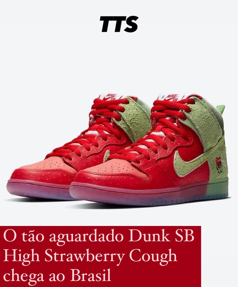ttsdrops's tweet photo. Chegou 🍓🔥

#dunk #dunkhigh #dunkhighstrawberry #dunkhighstrawberrycough #sneakers #nike #sneakersbrasil https://t.co/a31MEMlkj4