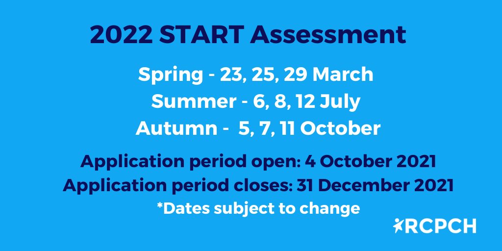 dr_emmacoombe's tweet photo. Paediatrics ST6 & ST7s 🌻
#RCPCHSTART Applications are now open for all 3 START diets in 2022.
If you want the March sitting then please apply ASAP! https://t.co/8dYkK54tpE https://t.co/1atHxCHHyn