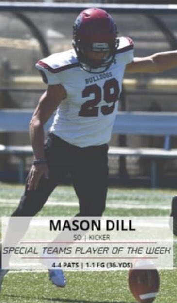 CarrolltonTroj1's tweet photo. Congrats to @JuancNievesIII and @MasonDill8 for being named Players of the Week for their Universities. #GoldStandard https://t.co/pClGrlW1s5