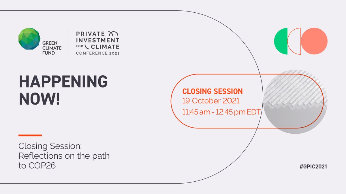 Green Climate Fund (@thegcf) on Twitter photo HAPPENING NOW 🚨
Catch the closing session of #GPIC2021 with GCF's <a href="/_Javier_Manza/">Javier_Manzanares</a>, <a href="/CancilleriaPma/">Cancillería de Panamá</a>'s 🇵🇦 <a href="/ErikaMouynes/">Erika Mouynes</a>, and <a href="/UNWTO/">UN Tourism</a>'s <a href="/pololikashvili/">Zurab Pololikashvili</a> as they discuss the way forward #TogetherForOurPlanet at #COP26 and beyond ➡️ g.cf/gpic2021 HAPPENING NOW 🚨
Catch the closing session of #GPIC2021 with GCF's <a href="/_Javier_Manza/">Javier_Manzanares</a>, <a href="/CancilleriaPma/">Cancillería de Panamá</a>'s 🇵🇦 <a href="/ErikaMouynes/">Erika Mouynes</a>, and <a href="/UNWTO/">UN Tourism</a>'s <a href="/pololikashvili/">Zurab Pololikashvili</a> as they discuss the way forward #TogetherForOurPlanet at #COP26 and beyond ➡️ g.cf/gpic2021