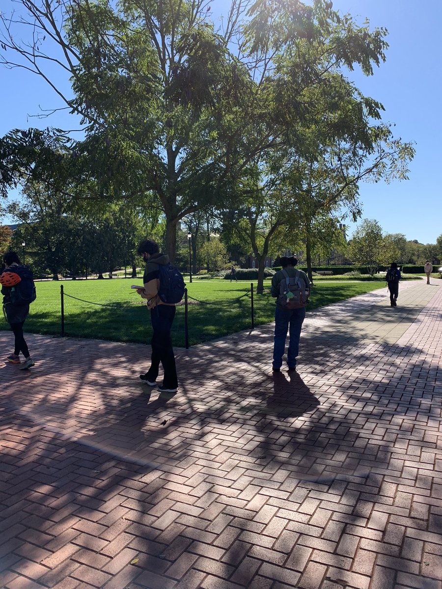 What a beautiful fall day for my <a href="/UDelaware/">Univ. of Delaware</a> Intro #GIS students collecting campus data with <a href="/EpiCollect/">Epicollect5</a>. Undoubtedly my most favorite day in the semester. Students will be using these location data for creating+editing shapefiles. <a href="/udceoe/">UD College of Earth, Ocean and Environment</a> #geography #spatial #sciences <a href="/UD_CTAL/">Teach Assess Learn</a>.