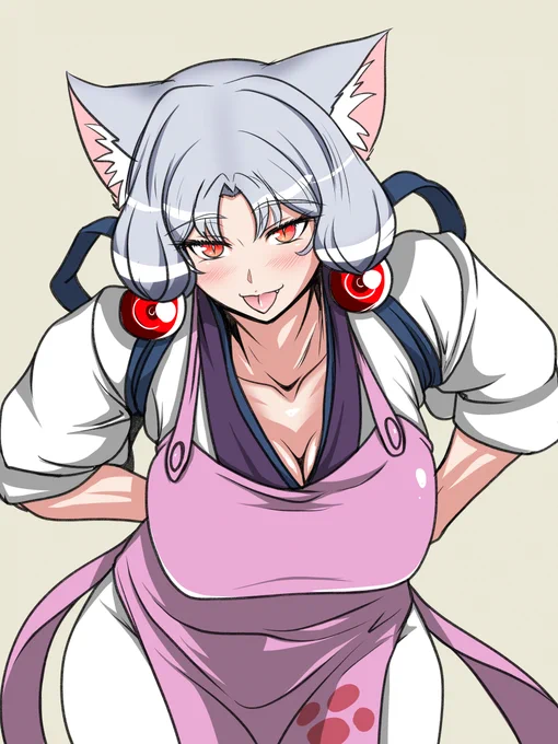 #タコ姉ちゅわちゅわチューズデー 

エプロン結んでるところを眺めているのに気づかれた
_(:3」∠)_ 