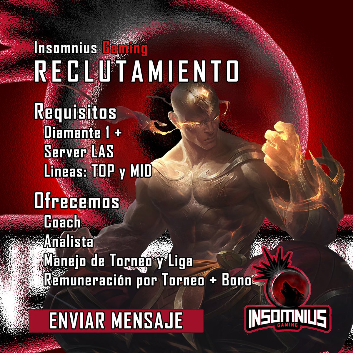 Únete a nuestro equipo para llegar juntos a lo más alto

#LeagueOfLegends 
#lol 
#esport 
#LATAM