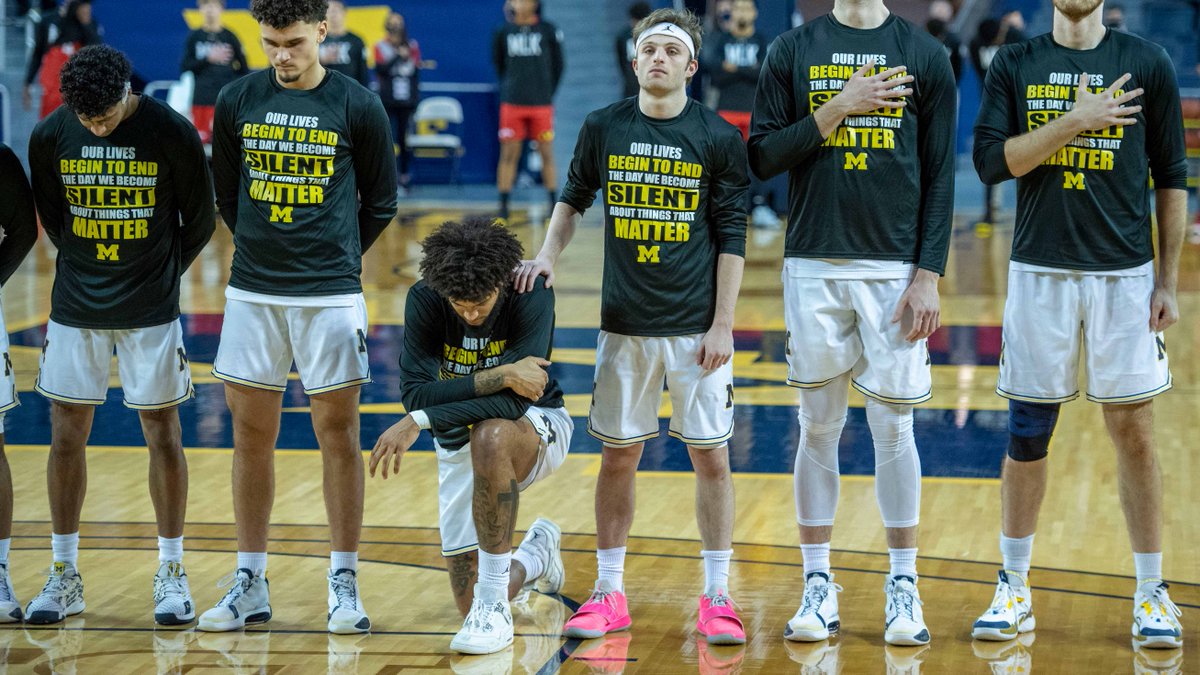 umichbball's tweet photo. "We, as student-athletes, have the opportunity to speak out about what we believe in."

#NCAAInclusion
#MyPlatformMyVoice https://t.co/s0FQHIpVMo