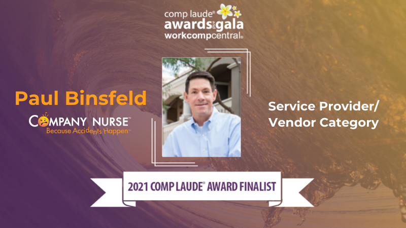 companynurse's tweet photo. We’re excited for today’s @WorkCompCentral Comp Laude® Awards, honoring our founder and president, Paul Binsfeld, as a finalist!
Congratulations, Paul, for being recognized as a changemaker in the workers' comp industry!
#complaudegala #workerscomp #complaude https://t.co/SWRjhor7PO