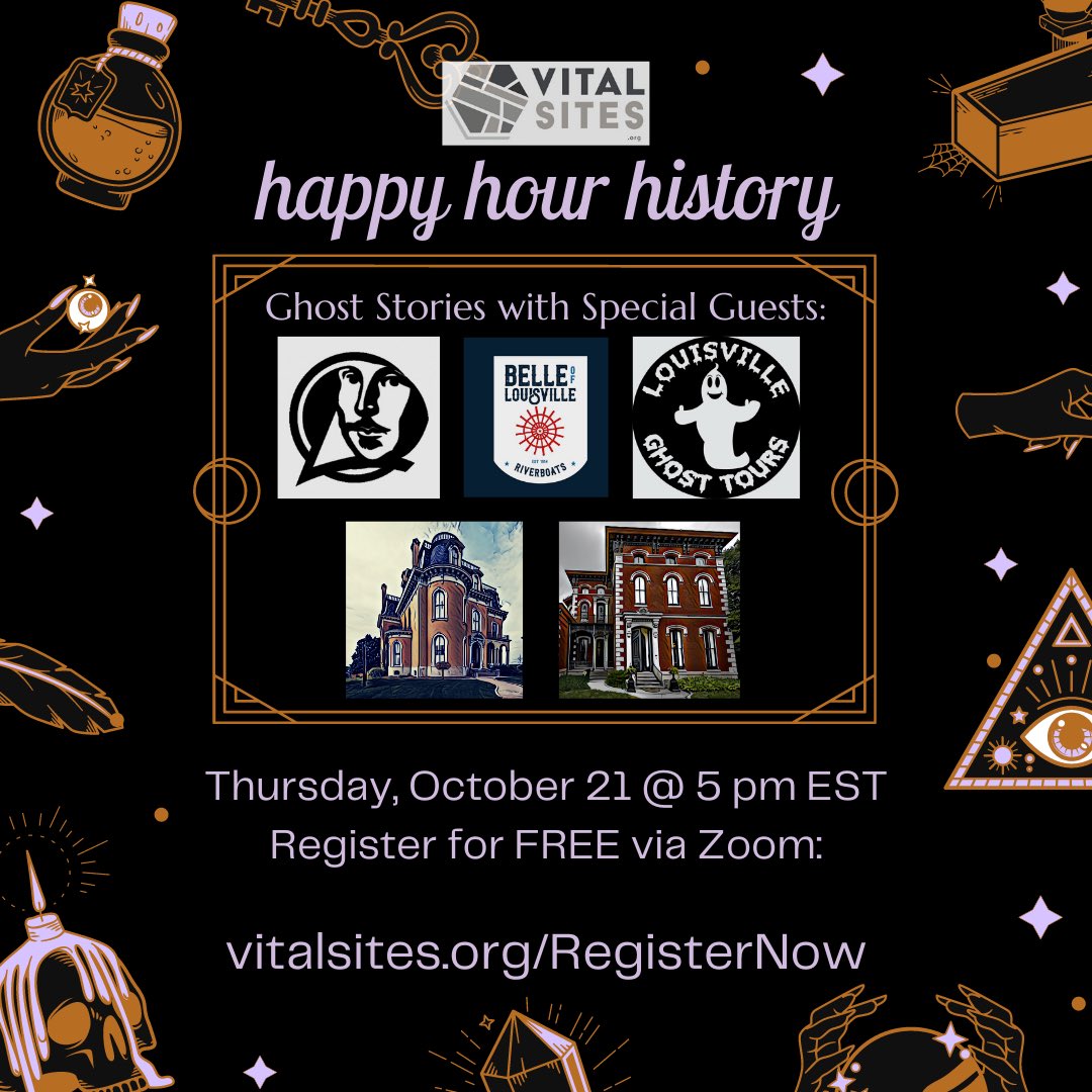 vitalsites's tweet photo. Spooky tales from #Louisville-area spooky places! This Thursday! https://t.co/zu8y9bDJTl https://t.co/SCxuQocxuh
