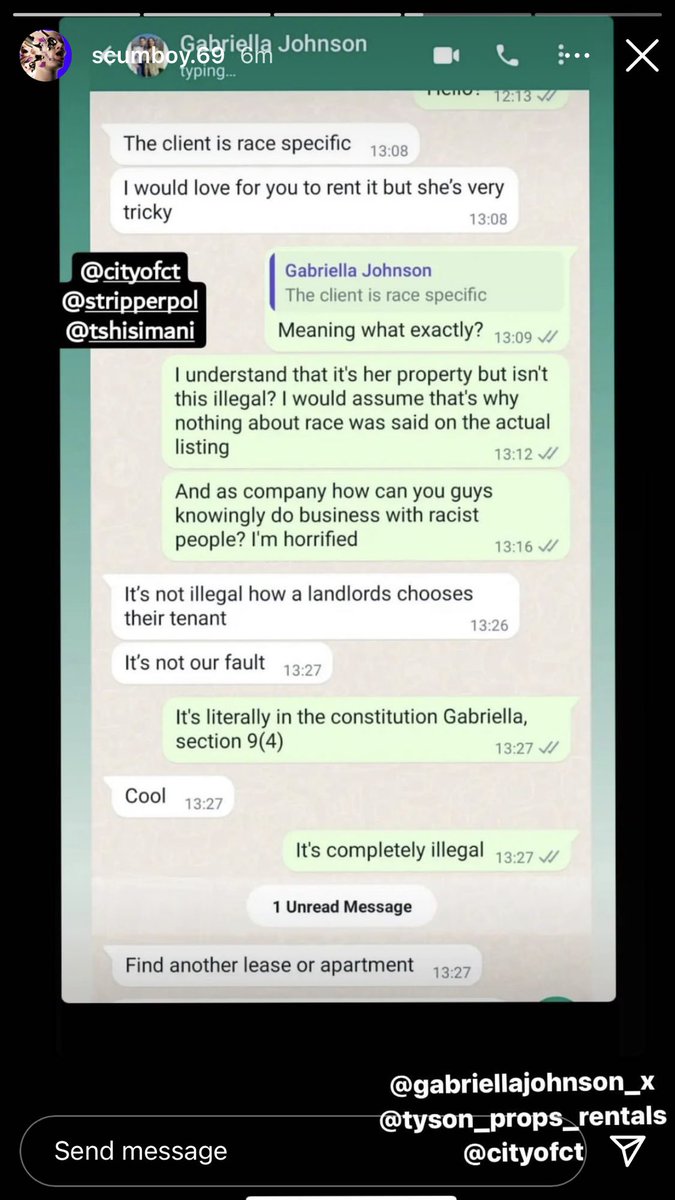 areyouokayanny's tweet photo. Today in Cape Town’s Dumbest Racists: featuring Gabriella Johnson of Live Real Estate. 
Whether you’re a property owner or seeking a rental, don’t do business through this company. They don’t deserve our money. https://t.co/BmQCXQy4HD