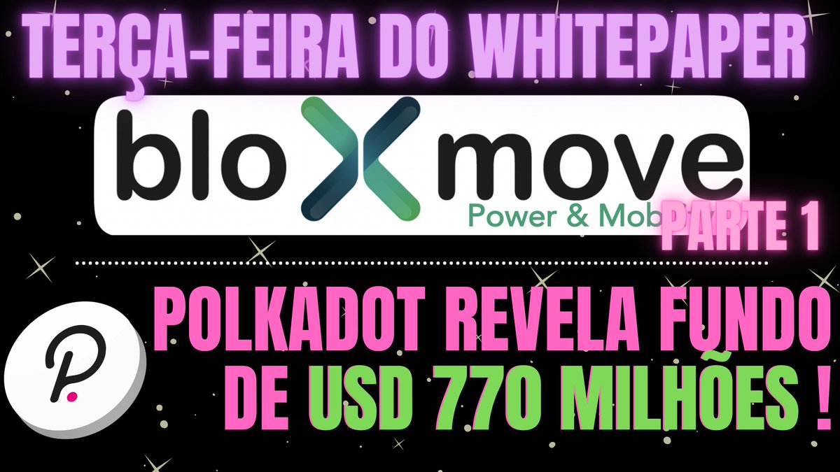CriptoVilla's tweet photo. LIVE: Terça-feira do Whitepaper: BloXmove - Parte 1! Polkadot revela fundo de 700 milhões para desenvolvimento de parachains. $DOT $BLXM $PAID
LIVE às 13h00, aqui 👇👇
>> https://t.co/qMlbM6rpsH
#BloXMove #Criptomoedas #Bitcoin #Altcoin #PaidIgnition #IDO @BloXmove https://t.co/tF96vbIyWJ