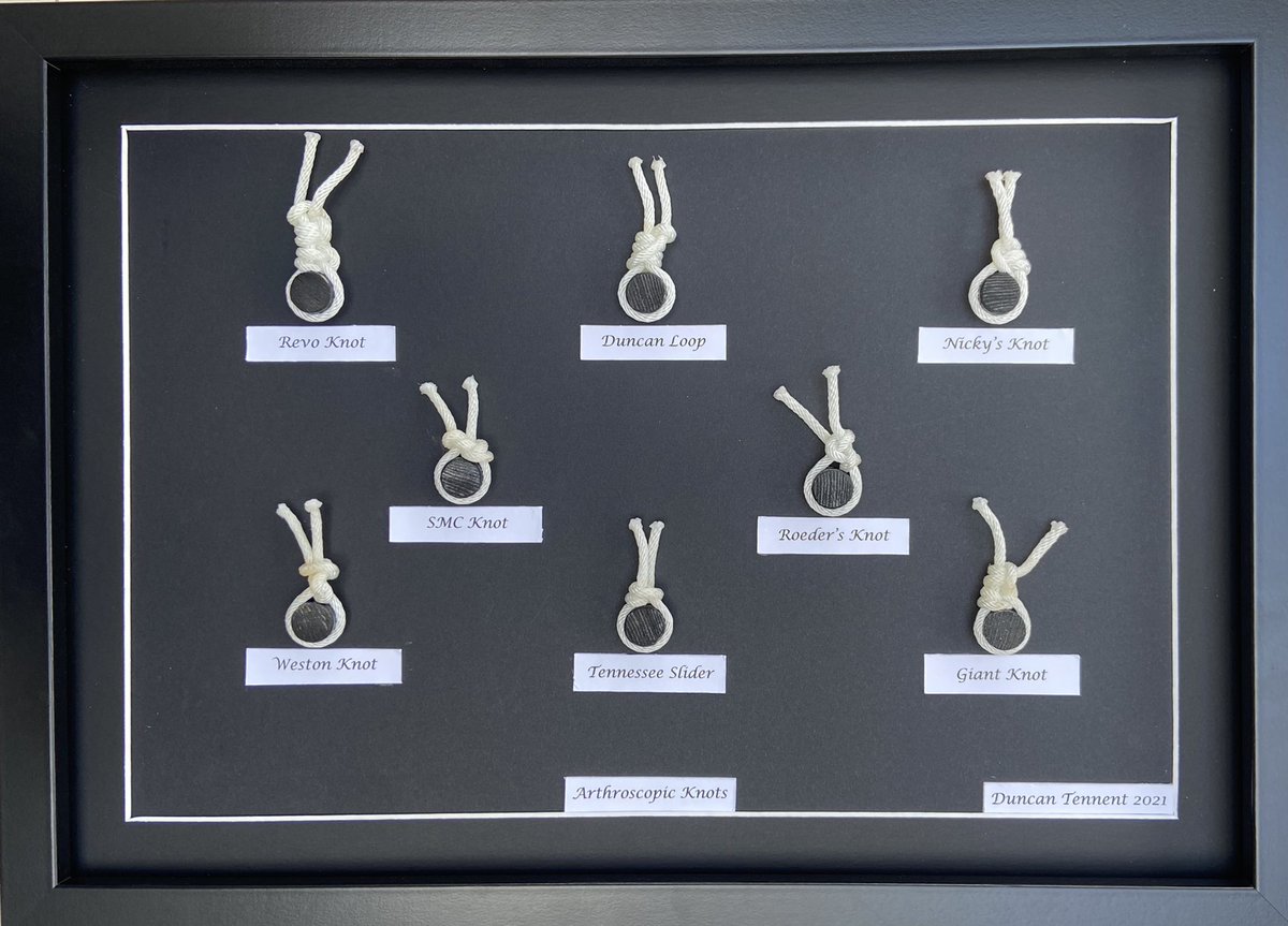 Idle hands on holiday. Arthroscopic knot display. So what do I do with it now? #idleorthopod