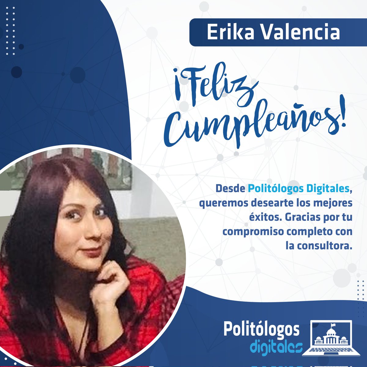 PolitologosD's tweet photo. Queremos desearte un feliz cumpleaños querida Erika, gracias por unirte y adecuarte tan rápido a nuestra familia, por ser tan proactiva y siempre estar atenta a apoyar en los distintos proyectos. 

¡Que tengas un feliz día! 
Hoy hay fiesta en la oficina 🤩 https://t.co/LSGkAFQDGM