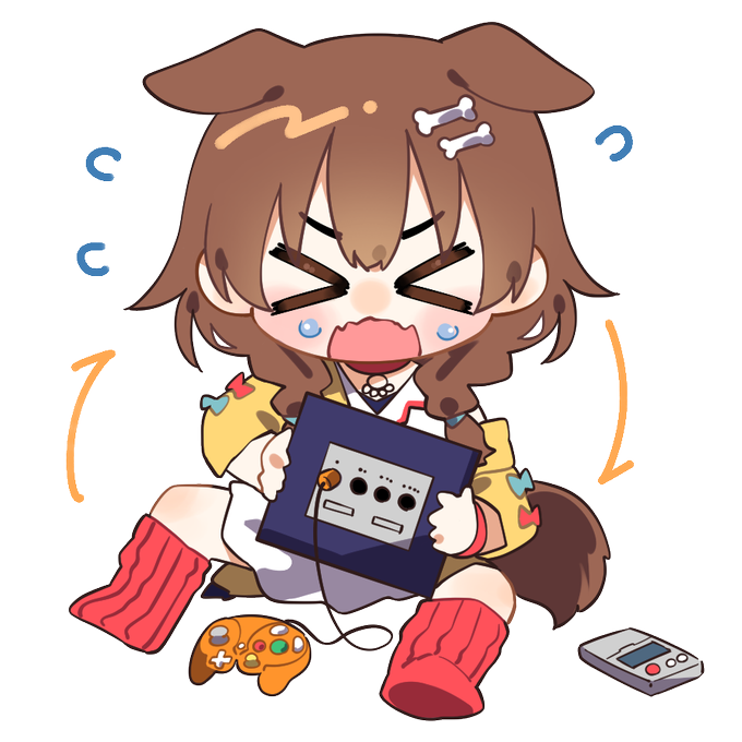 「brown hair game console」 illustration images(Latest)