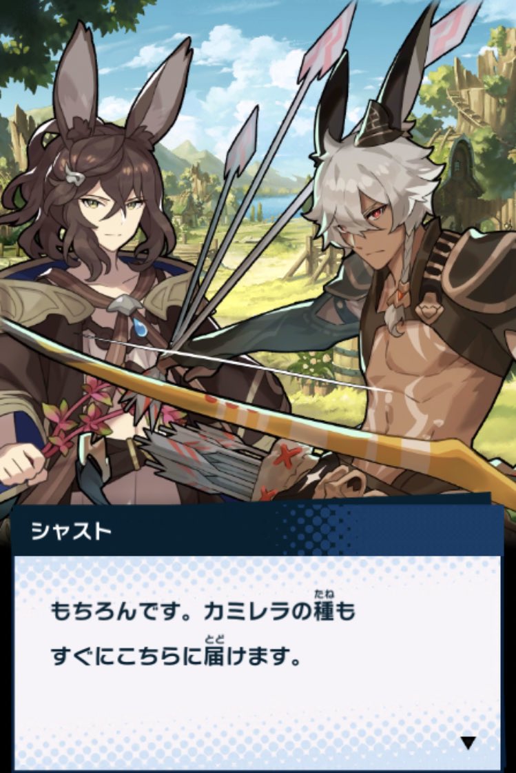 346_dra's tweet photo. エイルちゃんと密かに仲良しになってる薬師さんを見守りながら長老アンチ度が上がり、イスハークさんめっちゃすこになったキャラストだったし薬師さんはやはり枕だった https://t.co/fBpXRuRdu5