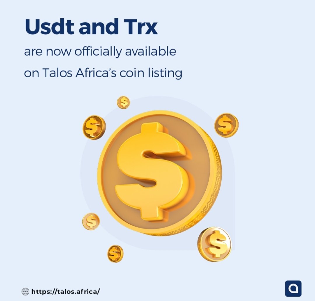 TalosAfrica's tweet photo. Talos P2P is live! Check out our one of a Kind automated escrow P2P. Talos now allows you:
•Buy Utilities/Airtime with Crypto
•Buy and Sell crypto through our Automated p2p
•Access our Custodial and Non-Custodial wallets
Download:
https://t.co/EGby3XpNyC
A thread: https://t.co/HEuvqpoTgb