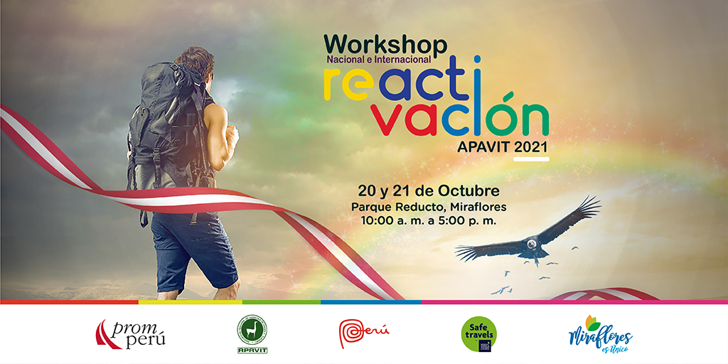Promperu's tweet photo. ¡Continuamos con la reactivación del turismo! 🙌 😃
#MAÑANA #PROMPERÚ y APAVIT te invitan a este importante evento donde se brindará información sobre los servicios y destinos turísticos, a nivel nacional, que han implementado sus protocolos y están listos para tu visita. https://t.co/UckkaeigRB