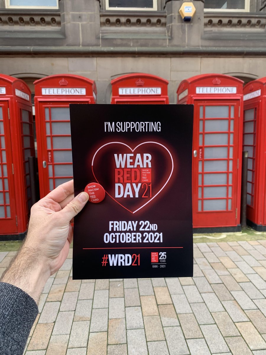 🟥 This Friday we are wearing red to Show Racism the Red Card. 
Anyone got any creative ways of adding a bit of red to your outfit?
#WRD21