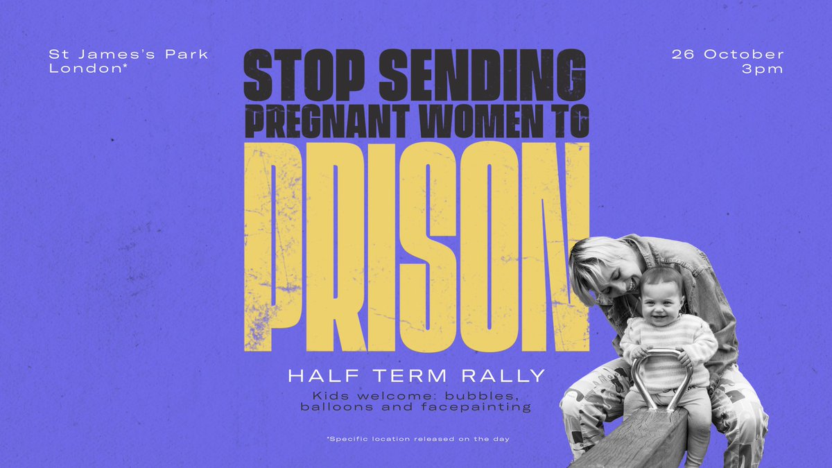 we_level_up's tweet image. 📣 RT 📣 Join us at St. James’s Park @ 3pm NEXT TUESDAY (26 Oct) for a child-friendly rally ft. some incredible campaign speakers!

As the sentencing bill continues to move through the Lords, NOW is the time to show up &amp;amp; push for change in the way pregnant people are sentenced‼️