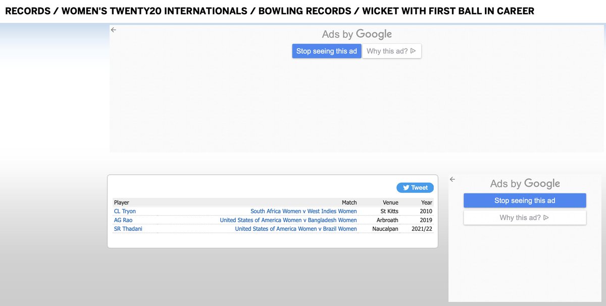 PeterDellaPenna's tweet photo. How about this? ICYMI - 15-year-old @usacricket Women's bowler Suhani Thadani added her name into history yesterday against Brazil. Just three women in history have taken a wicket off their first ball in T20Is, two of them for USA. https://t.co/1ZCb20czLZ