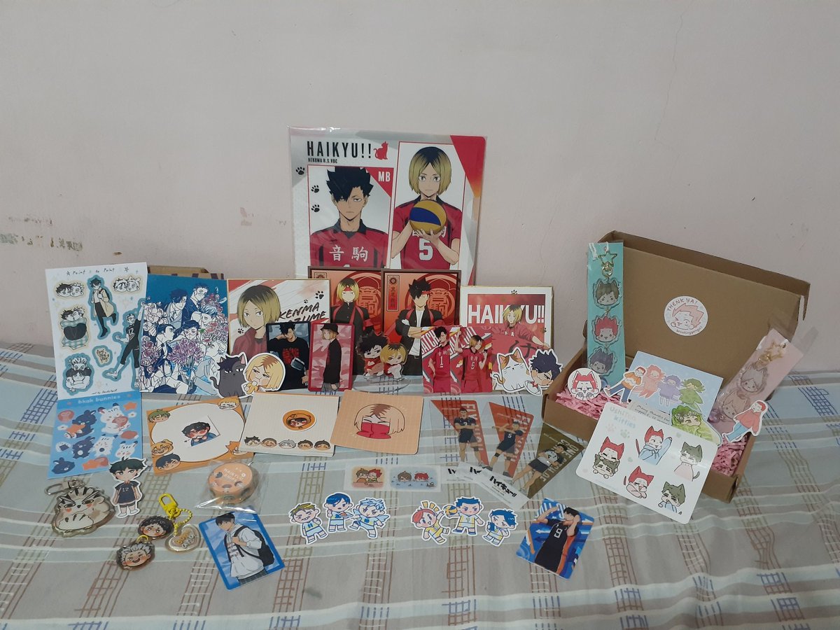 shehatestalking's tweet photo. haikyuu merch I accumulated in the span of 3 months feat my kenma altar 🤩🤩🤩 brainrot is real https://t.co/nP1XmAwvW9