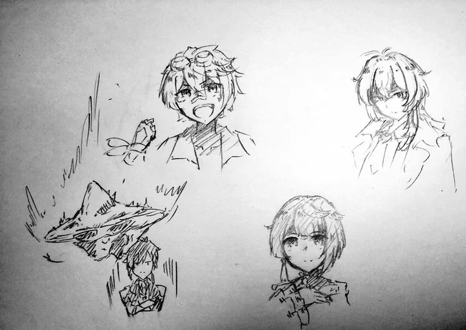 原神男キャラ描いてた 