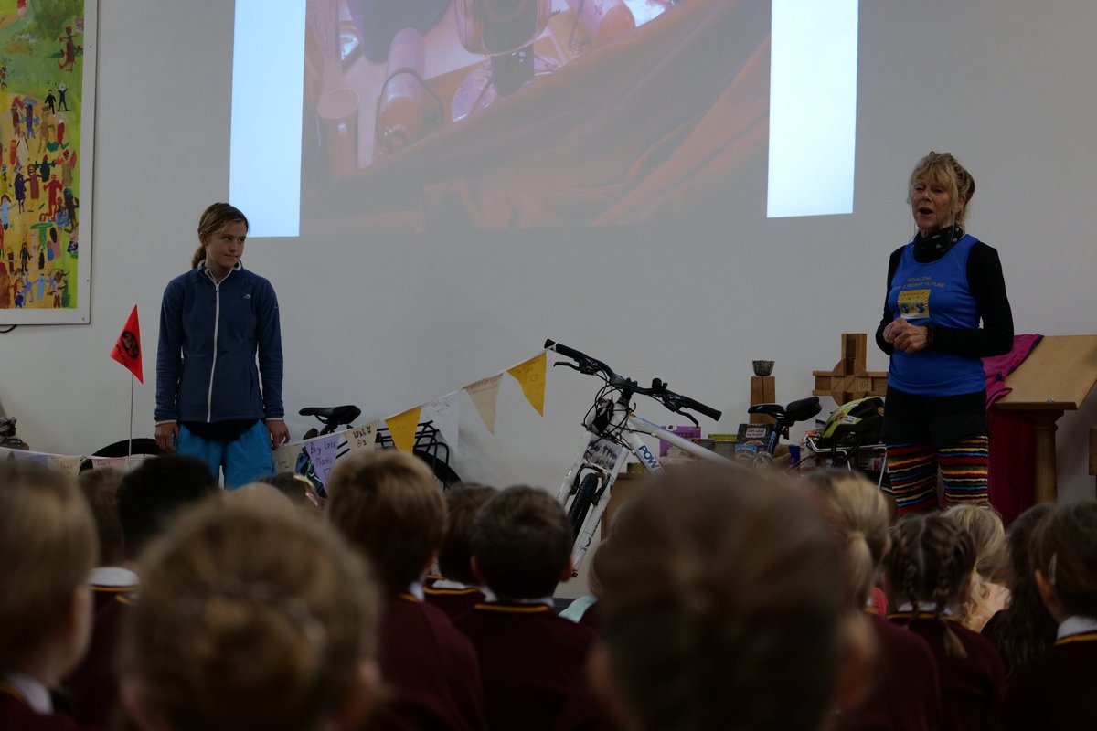 ParboldDouglas's tweet photo. We welcomed 3 inspiring guests to school this morning! They're cycling from London to Glasgow (600 miles) ahead of the COP26 Climate Change Conference🚴

They've really encouraged us in our mission to reduce, reuse and recycle! 🌎 #pdaworship

More here: https://t.co/ItUKSzz7hi https://t.co/ucjHf5NyNO