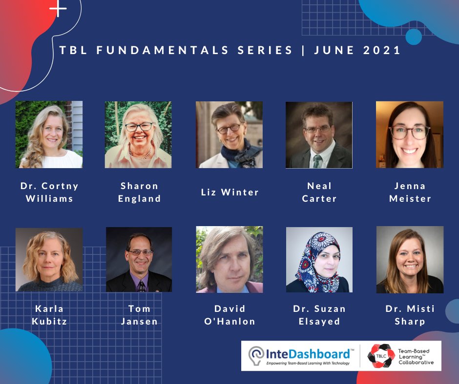 InteDashboard's tweet photo. #TBLFS A big thank you to all our passionate facilitators for facilitating amazing #online #training #workshops on the fundamentals of #teambasedlearning! @TBLearning

#education #edchat #edtech #onlinelearning #tbl #facdev #flippedclassroom #meded #highered #remoteteaching https://t.co/v4CmKFPdpc