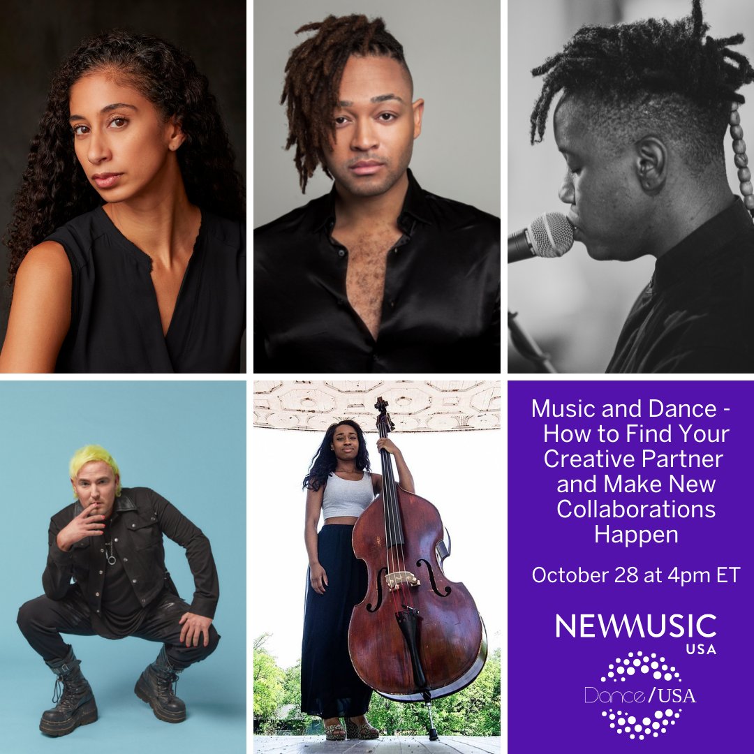 DanceUSAorg (@danceusaorg) on Twitter photo Dance/USA & <a href="/NewMusicUSA/">New Music USA</a> present Music and Dance-How to Find Your Creative Partner and Make New Collaborations Happen, a FREE webinar on Oct. 28th @ 4pm ET. Speakers: <a href="/aliciagrafmack/">Alicia Graf Mack</a>, <a href="/JeremyMcQueen/">Jeremy McQueen</a>, #ChariGlogovacSmith, <a href="/morgxn/">MORGXN 🦋🐛</a>, @amina_michele
Register: bit.ly/DanceUSA-NMU-w… Dance/USA & <a href="/NewMusicUSA/">New Music USA</a> present Music and Dance-How to Find Your Creative Partner and Make New Collaborations Happen, a FREE webinar on Oct. 28th @ 4pm ET. Speakers: <a href="/aliciagrafmack/">Alicia Graf Mack</a>, <a href="/JeremyMcQueen/">Jeremy McQueen</a>, #ChariGlogovacSmith, <a href="/morgxn/">MORGXN 🦋🐛</a>, @amina_michele
Register: bit.ly/DanceUSA-NMU-w…