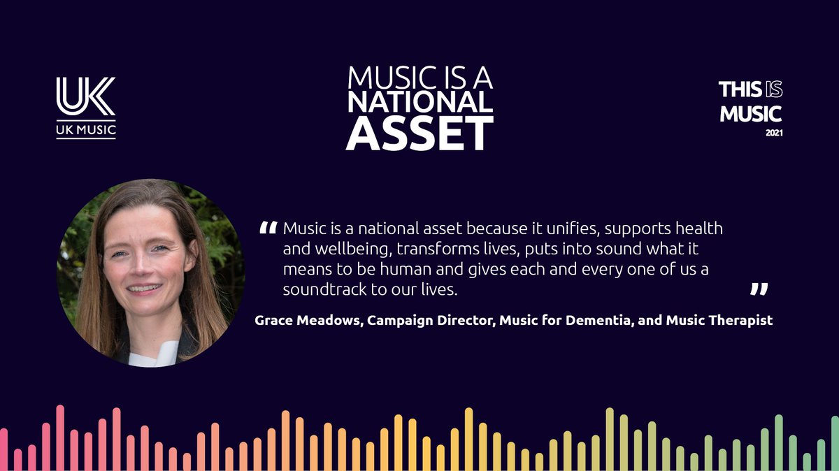 Campaign Director for <a href="/MusicforDemUK/">MusicforDementia</a> <a href="/Grace_Meadows_/">Grace Meadows</a>
on music being a national asset - as UK Music launch #ThisIsMusic - our annual economic report on the UK music industry. 

Read here: bit.ly/3vtGKPN