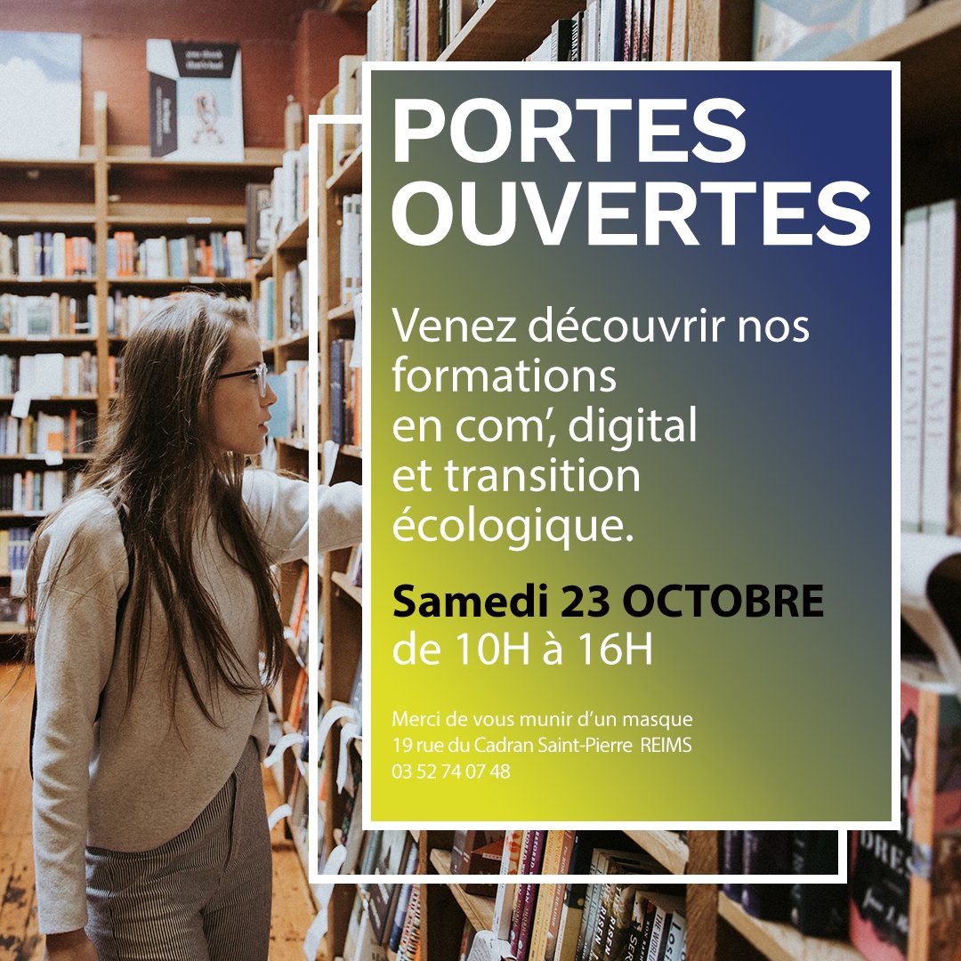 MS_Reims's tweet image. La première journée portes ouvertes de la rentrée c'est ce samedi sur le campus de Reims ! N'hésitez pas à nous appeler avant pour préparer au mieux votre venue. 
PS : On a hâte de vous rencontrer 😉