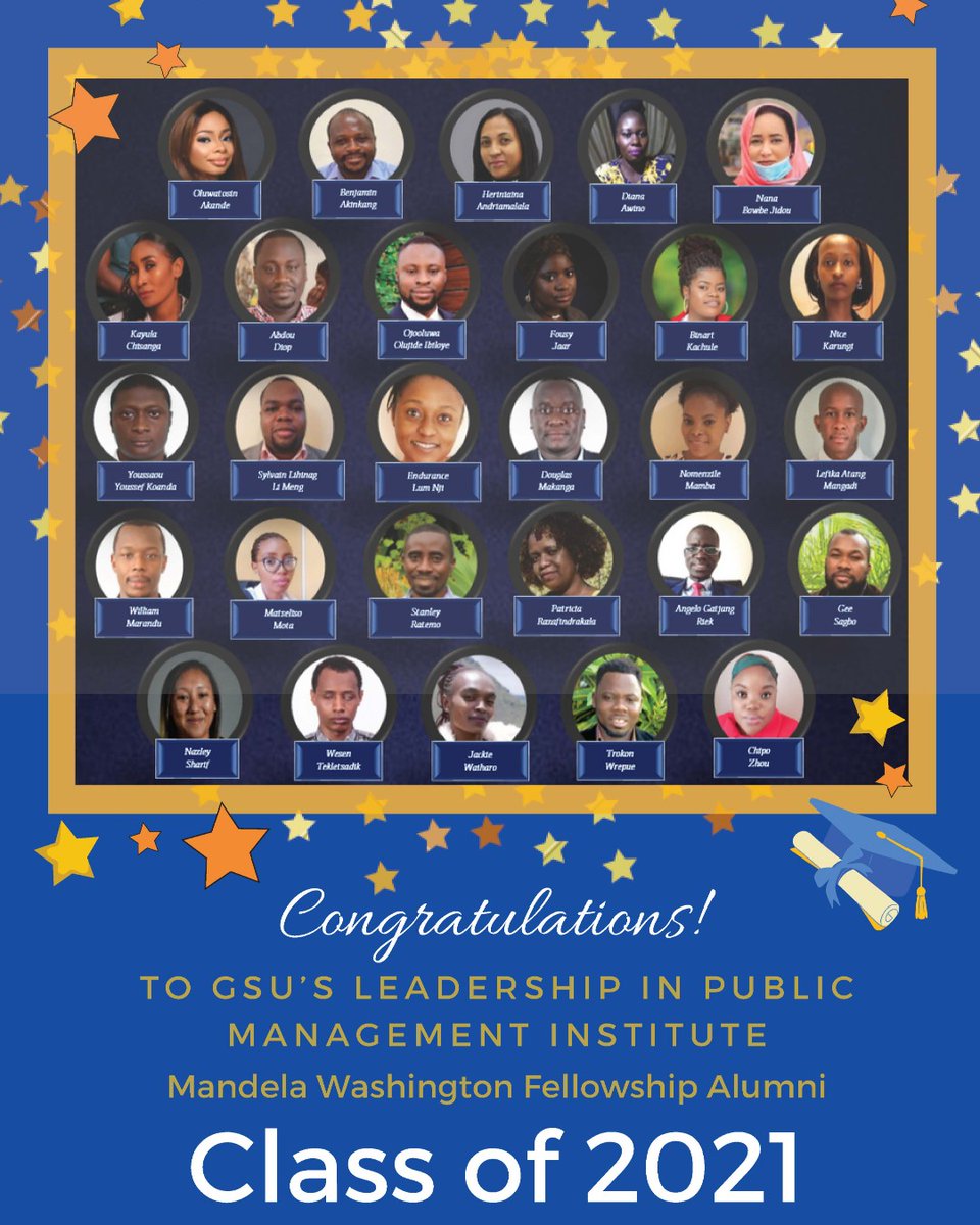 aysps's tweet image. Congratulations to the alumni of GSU’s 2021 MWF Leadership in Public Management Institute! We at GSU have seen your greatness firsthand, and we cannot wait to see how it continues to blossom.