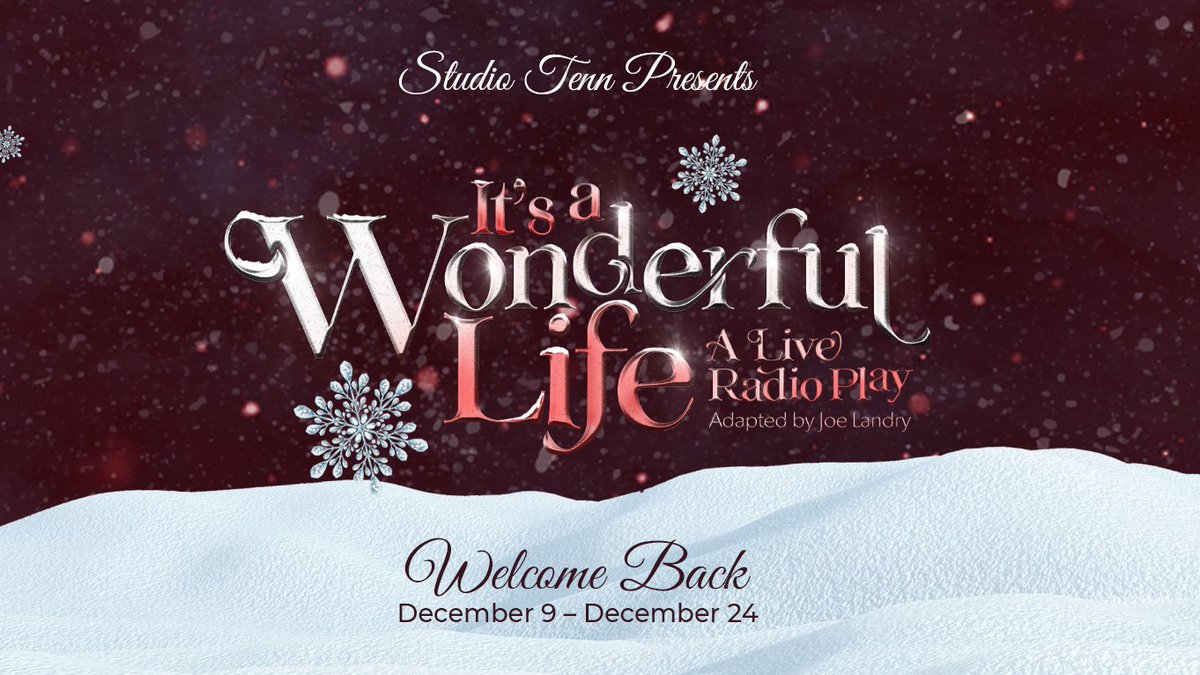 StudioTenn's tweet image. Experience It's a Wonderful Life in a completely new way! 

This beloved American holiday classic comes to life before your eyes as a live 1940s radio broadcast at WAKM in Franklin, TN. 

Tickets are on sale now for this unique adaptation running from December 9th-24th.