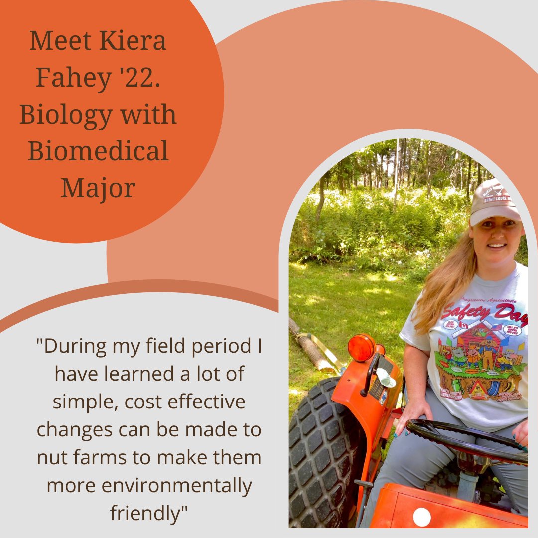 FieldPeriod's tweet photo. During her Field Period at Black Squirrel Farms, Kiera Fahey '22 helped clear bug infested trees and learned how to make cost effective and eco-friendly changes to nut farms! Thank you Kiera for sharing your experience with us! @KeukaCollege  #FieldPeriod #KCFamily #PartWolf https://t.co/KqtBUXInXU