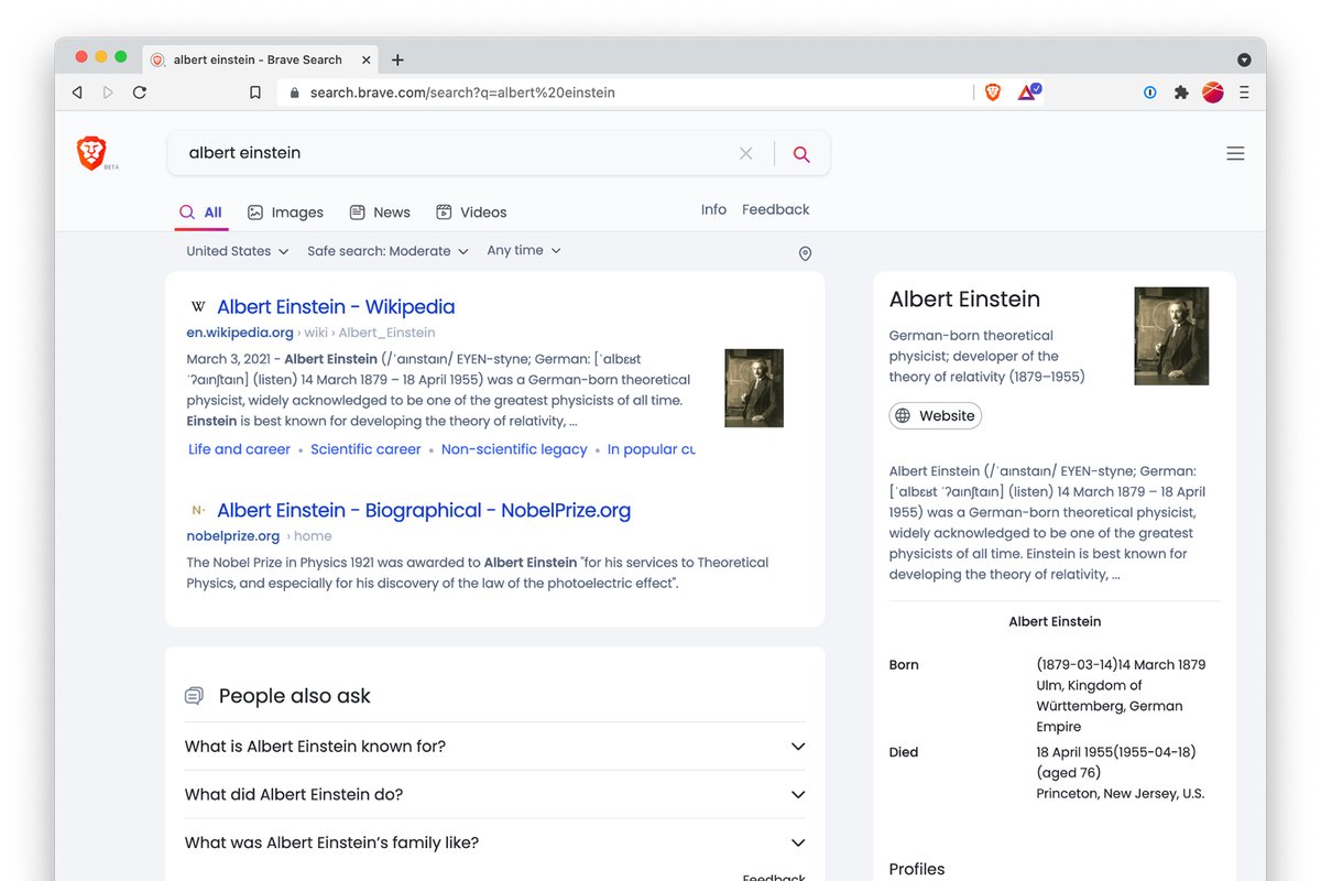 engadget's tweet image. Brave’s privacy-first search engine is now built in to its browser engt.co/3aQG0dU