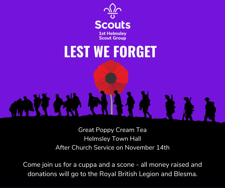 1stHelmsley's tweet photo. This year we are hosting a Great #poppyparty after #remembrance day service @AllSaintsHelm. All money raised will go to @PoppyLegion and @Blesma. https://t.co/rrZ2iEsiUs