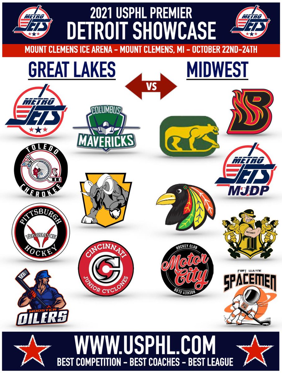 mattprieur's tweet photo. The @MetroJetsHockey Club host the 2021 @USPHL #DetroitShowcase THIS Weekend (Fr-Sa-Su-10/22-23-24) at @MountClemensIce

Yours Truly has the call of 13 games over 3⃣ days 😳

Fr-10/22 4⃣ Games
Sa-10/23 5⃣ Games
Su-10/24 4⃣ Games

Calling games for 12 of the 14 teams participating https://t.co/EXo1lB82OL